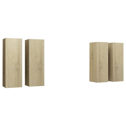 Tv-Meubelen 4 St 30,5X30X90 Cm Bewerkt Hout Sonoma Eikenkleurig