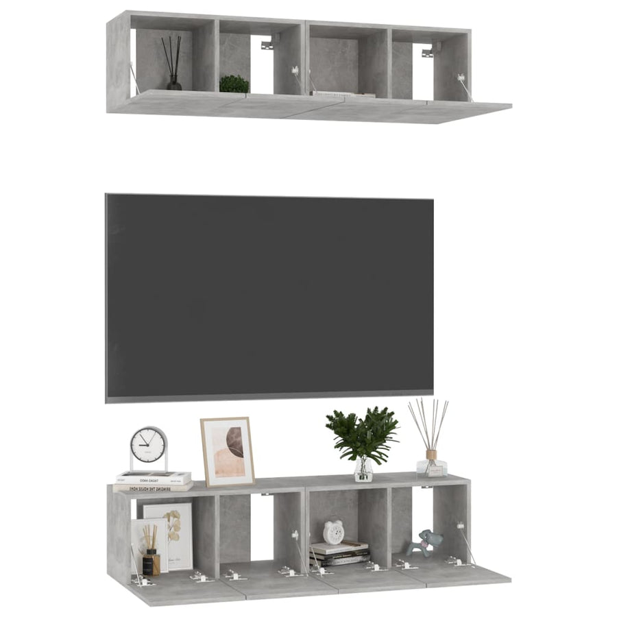 Tv-Meubelen Spaanplaat 60 x 30 x 30 cm Betongrijs