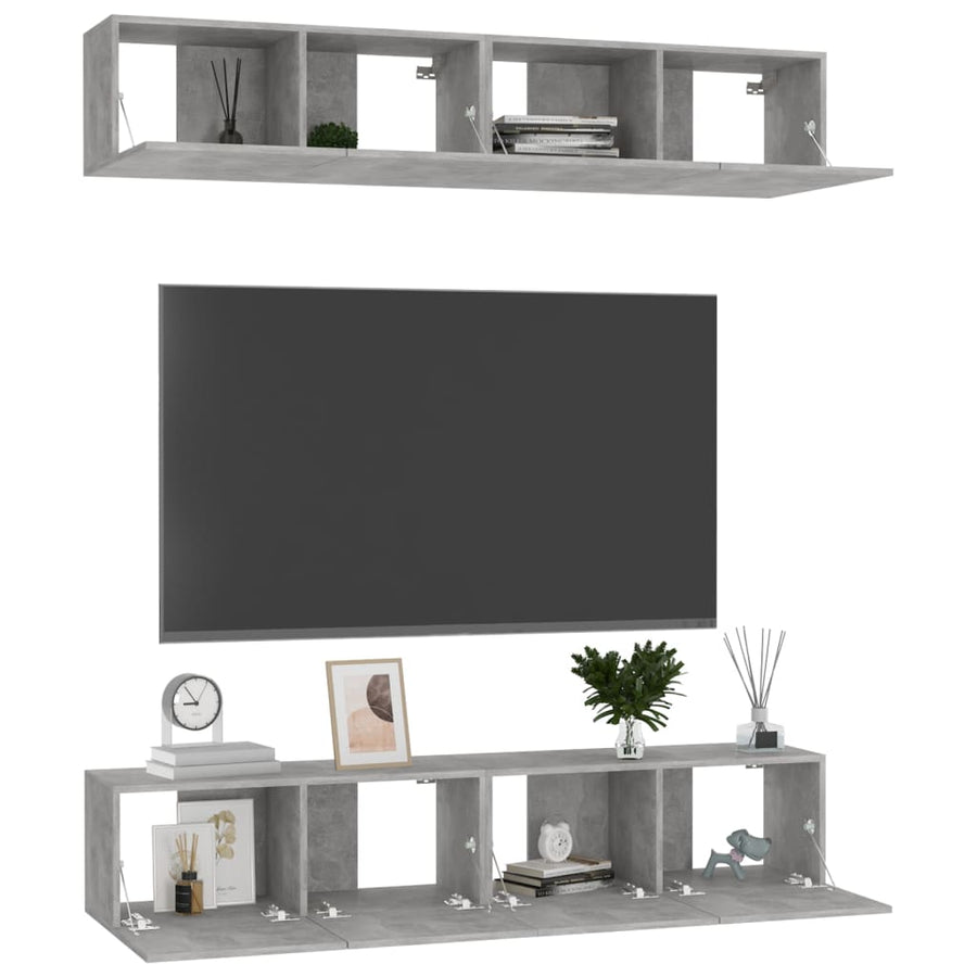 Tv-Meubelen Spaanplaat 80 x 30 x 30 cm Betongrijs
