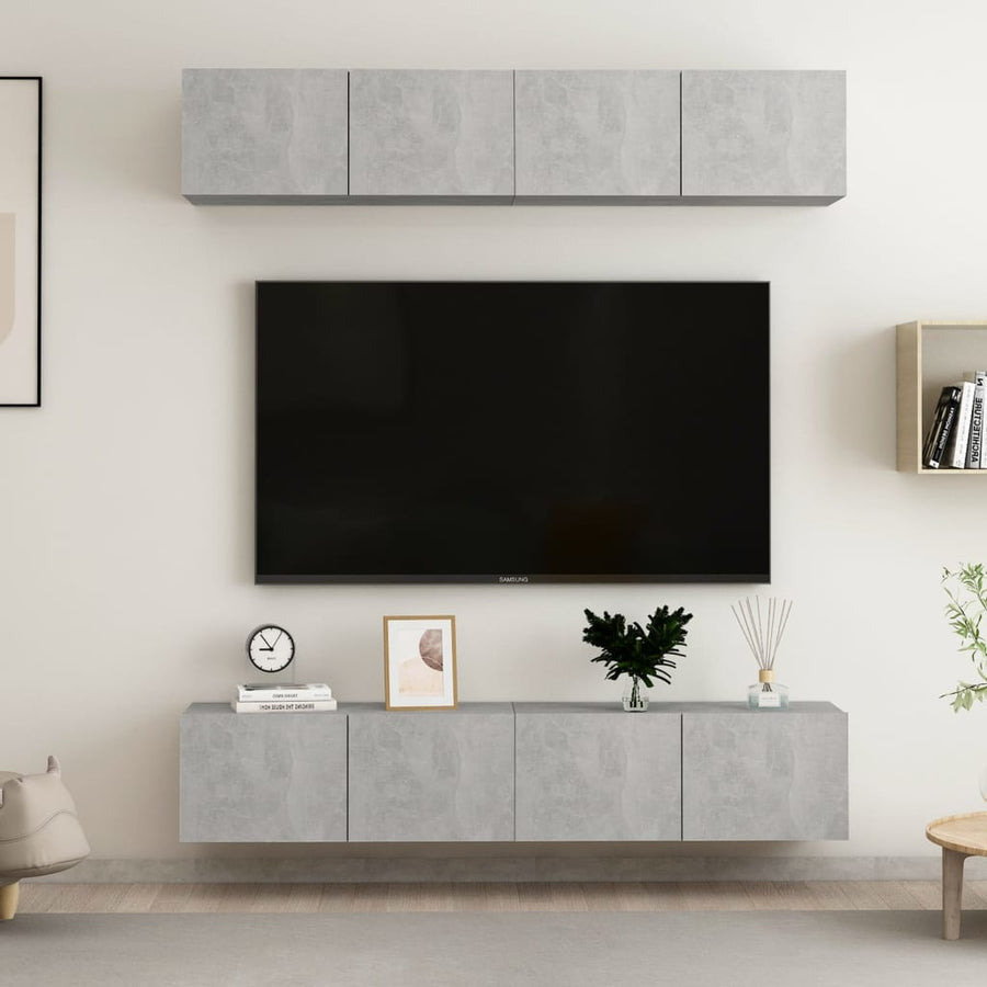 Tv-Meubelen Spaanplaat 80 x 30 x 30 cm Betongrijs