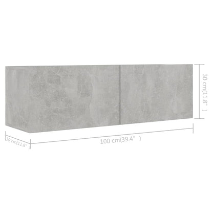 Tv-Meubelen Spaanplaat 100 x 30 x 30 cm Betongrijs