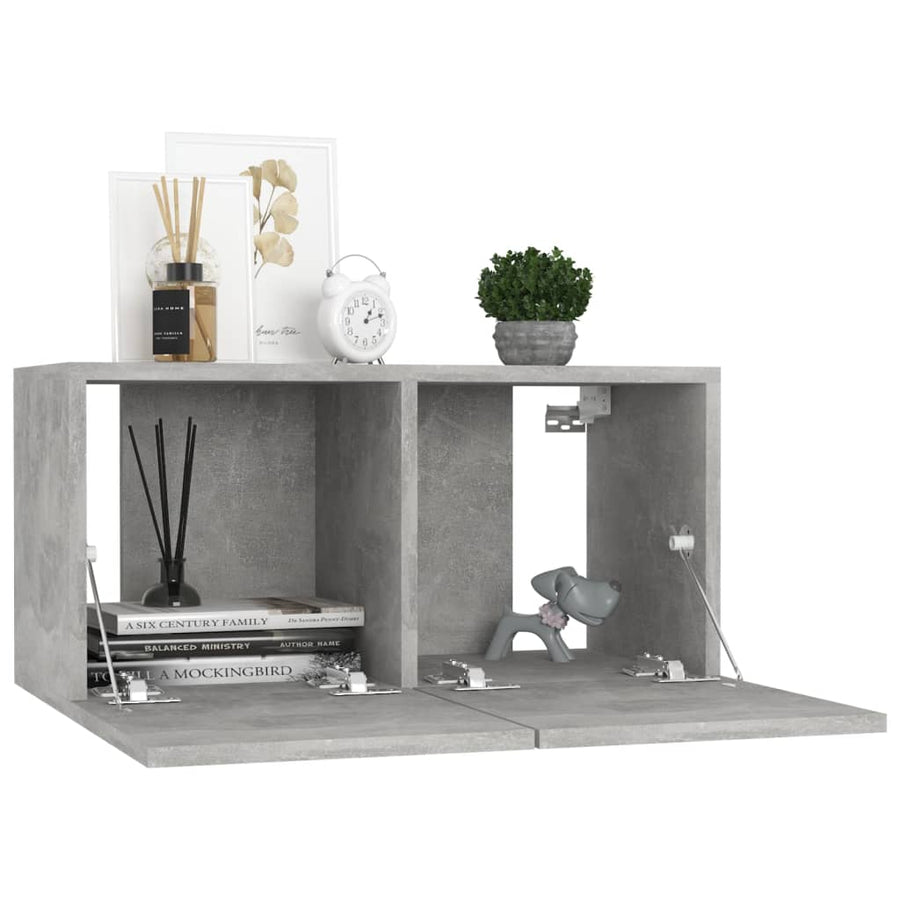 8-Delige Tv-Meubelset Spaanplaat 60 x 30 x 30 cm (4 pcs) Betongrijs