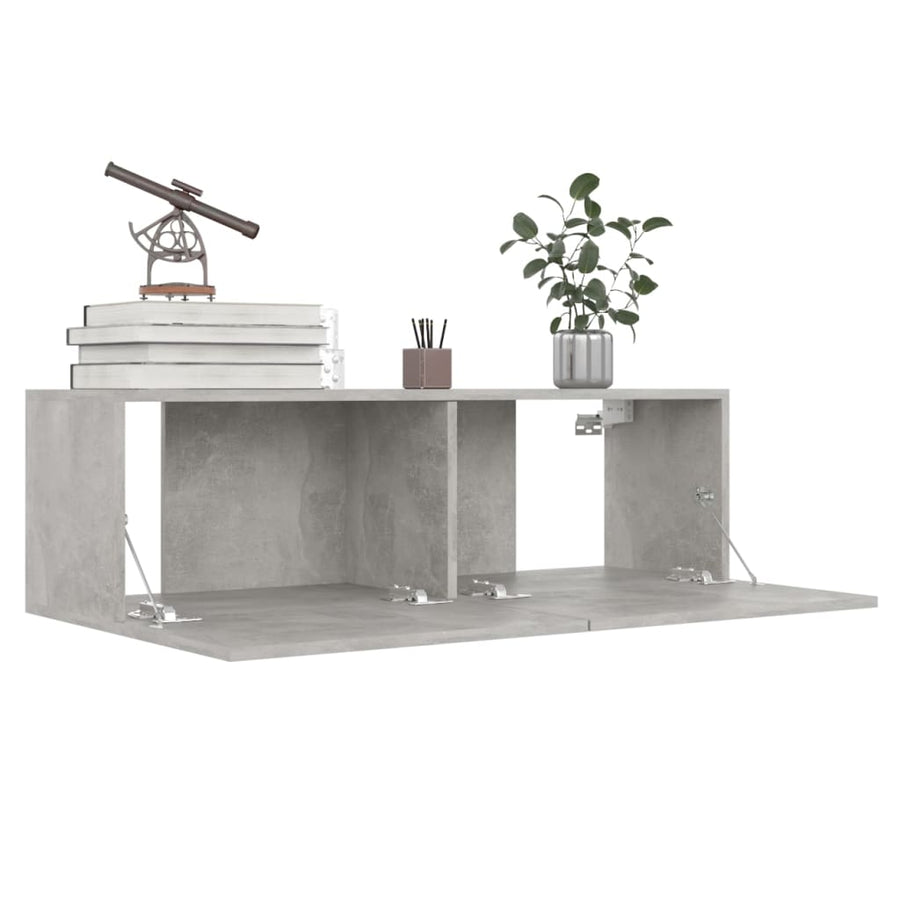 8-Delige Tv-Meubelset Spaanplaat 100 x 30 x 30 cm Betongrijs