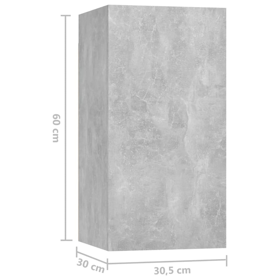 5-Delige Tv-Meubelset Spaanplaat 120 cm Betongrijs