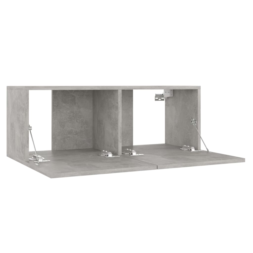 3-Delige Tv-Meubelset Spaanplaat 80 x 30 x 30 cm Betongrijs