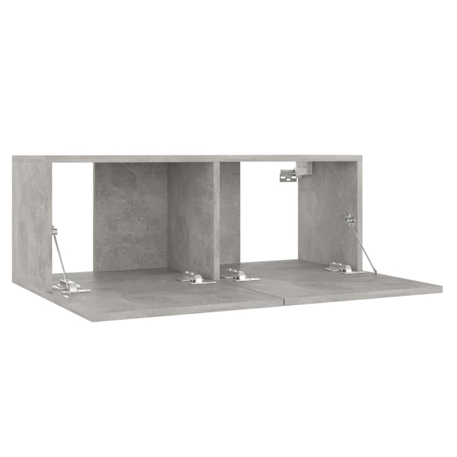 3-Delige Tv-Meubelset Spaanplaat 80 x 30 x 30 cm Betongrijs