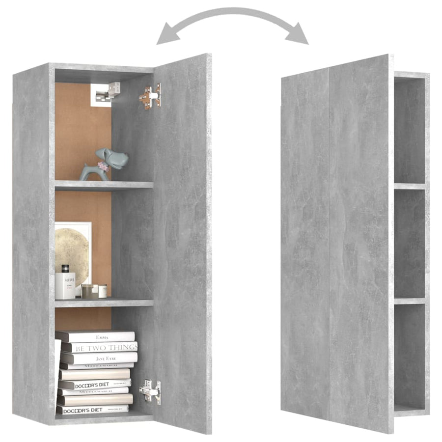 3-Delige Tv-Meubelset Spaanplaat 80 x 30 x 30 cm Betongrijs
