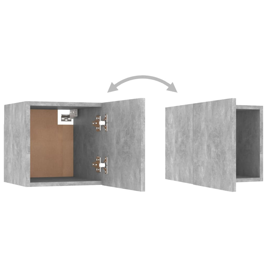 3-Delige Tv-Meubelset Spaanplaat 80 x 30 x 30 cm Betongrijs