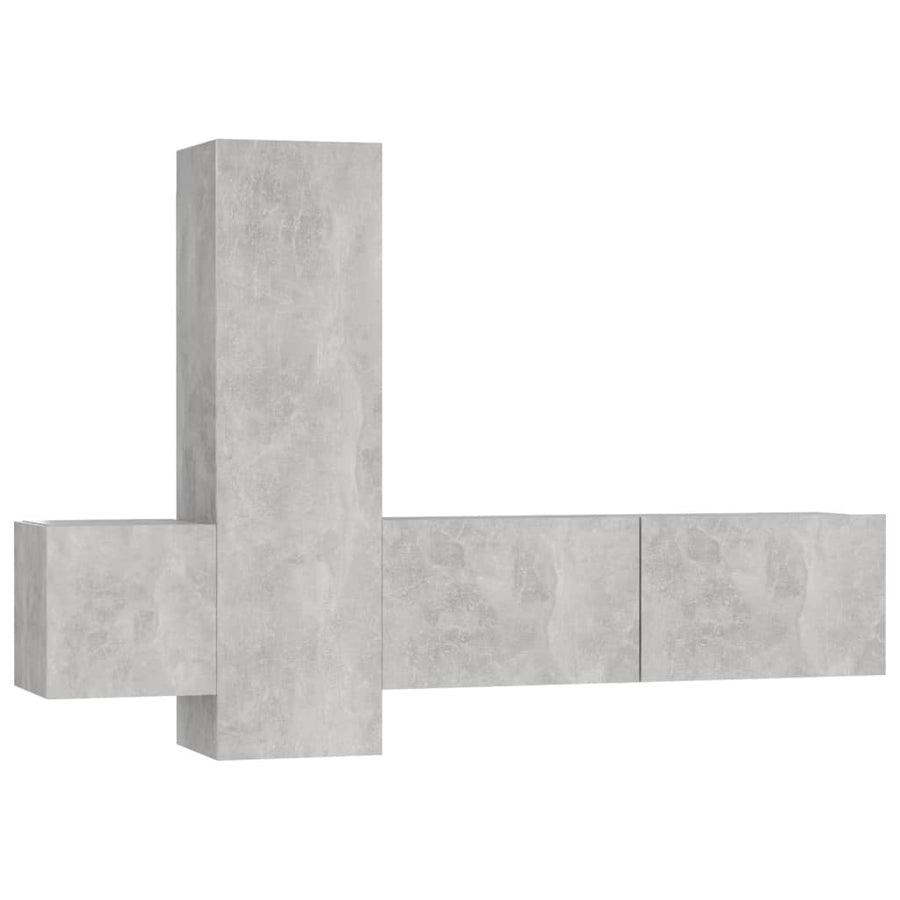3-Delige Tv-Meubelset Spaanplaat 100 x 30 x 30 cm Betongrijs