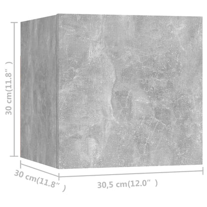 3-Delige Tv-Meubelset Spaanplaat 100 x 30 x 30 cm Betongrijs