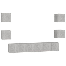 7-Delige Tv-Meubelset Spaanplaat 60 x 30 x 30 cm (3 pcs) Betongrijs