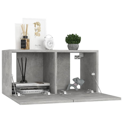7-Delige Tv-Meubelset Spaanplaat 60 x 30 x 30 cm (3 pcs) Betongrijs