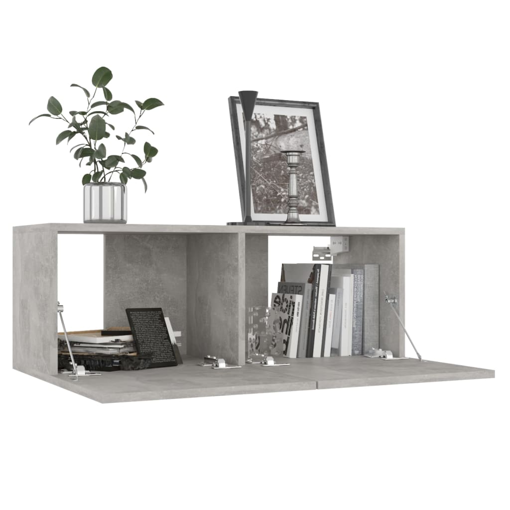 6-Delige Tv-Meubelset Spaanplaat 80 x 30 x 30 cm Betongrijs