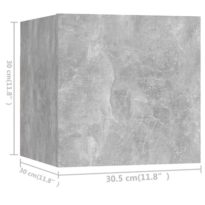 6-Delige Tv-Meubelset Spaanplaat 80 x 30 x 30 cm Betongrijs