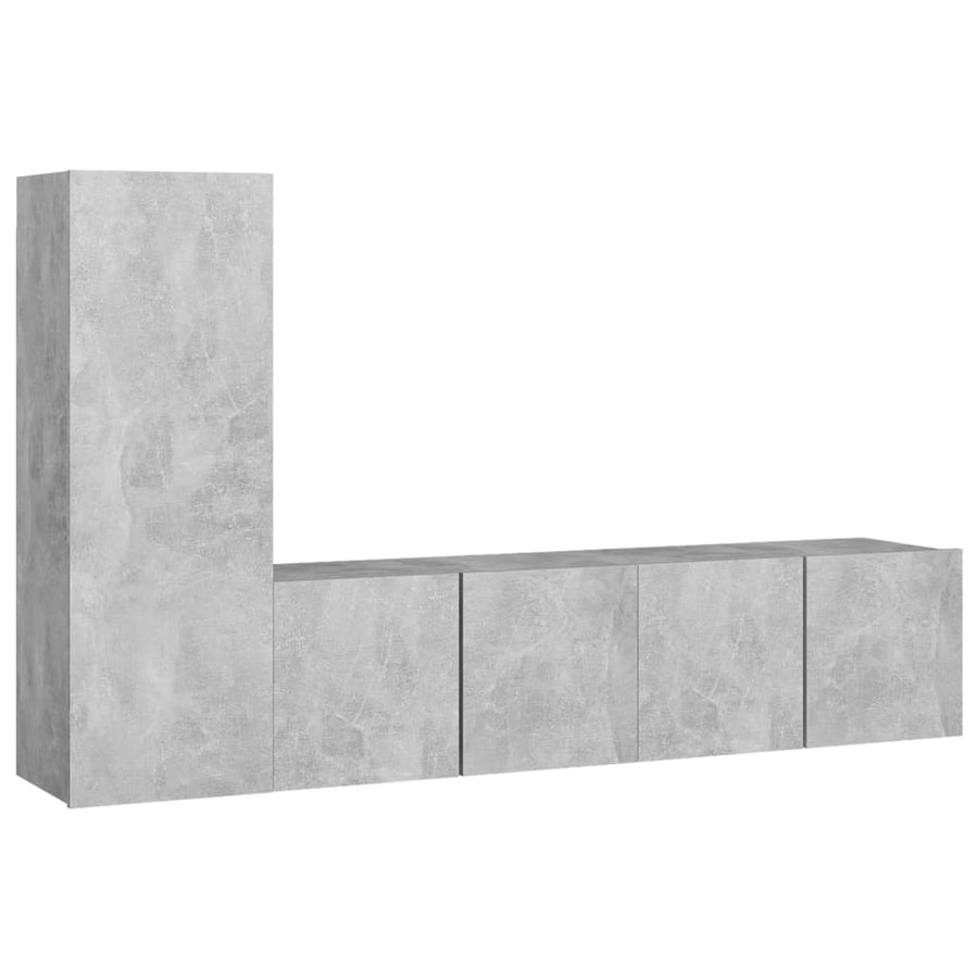 3-Delige Tv-Meubelset Spaanplaat 60 x 30 x 30 cm Betongrijs