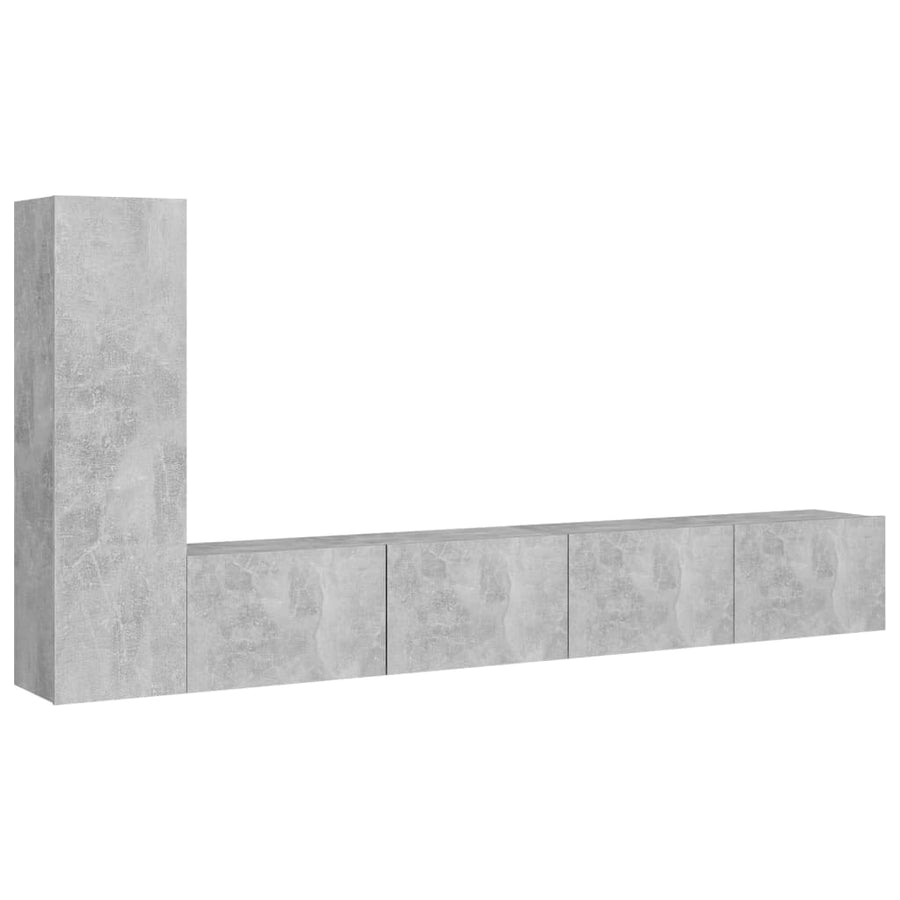 3-Delige Tv-Meubelset Spaanplaat 100 x 30 x 30 cm Betongrijs