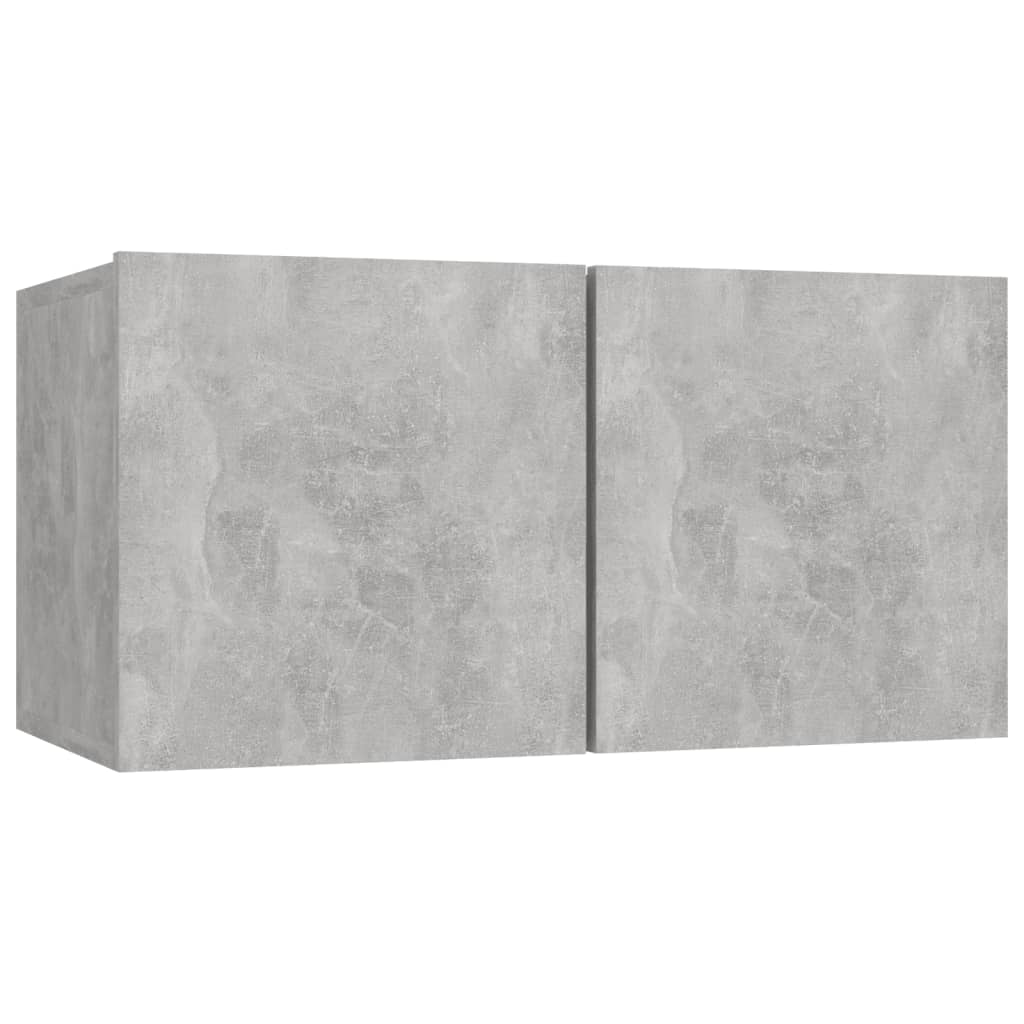6-Delige Tv-Meubelset Spaanplaat 60 cm Betongrijs