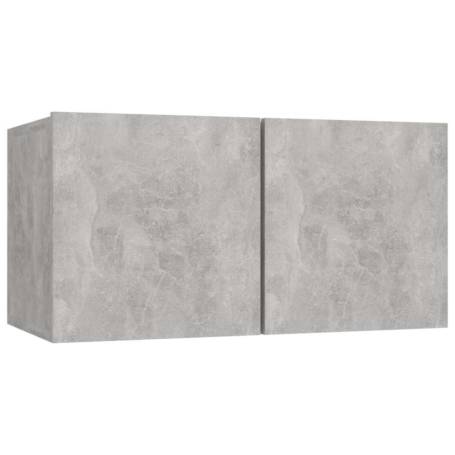 6-Delige Tv-Meubelset Spaanplaat 60 cm Betongrijs