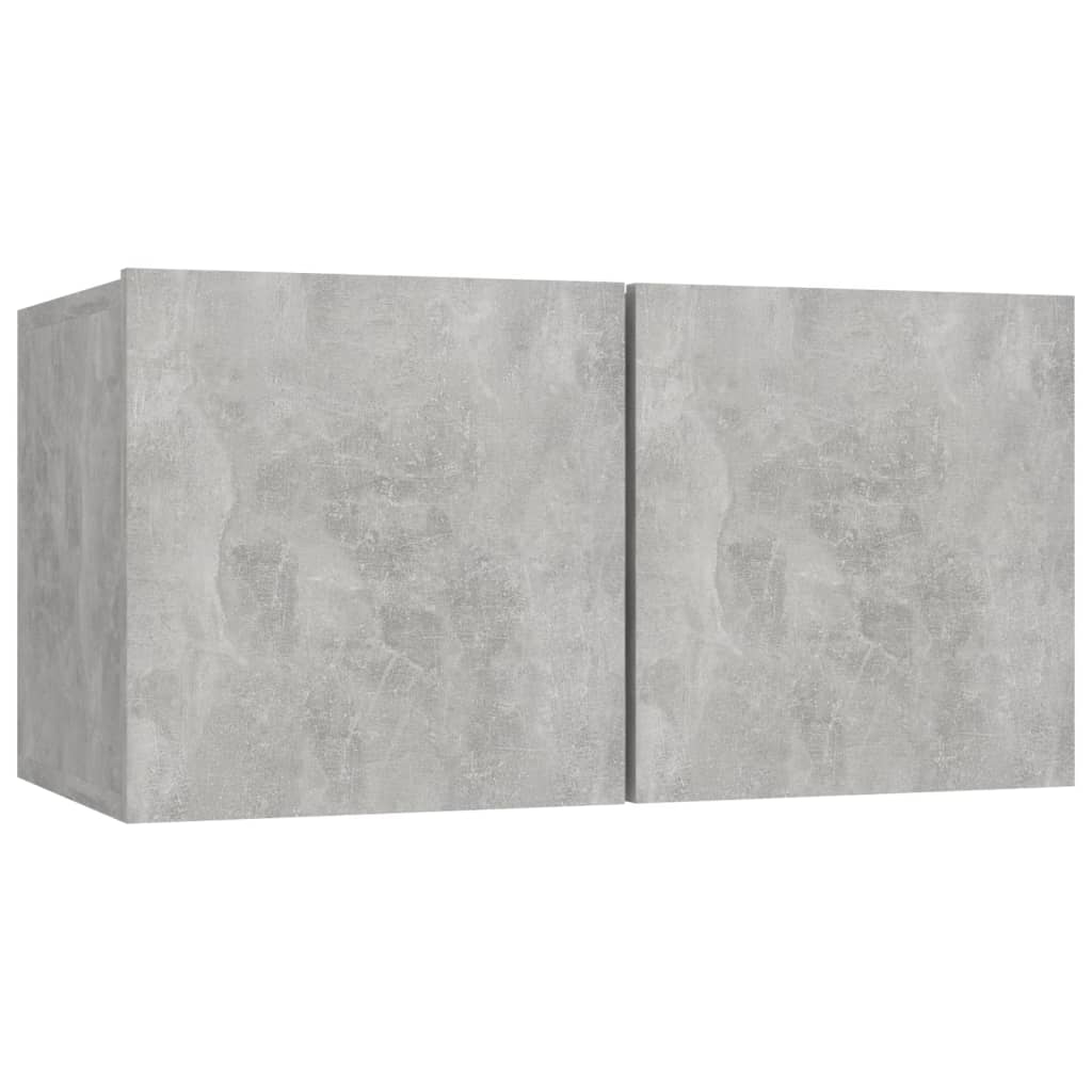 4-Delige Tv-Meubelset Spaanplaat 60 cm Betongrijs