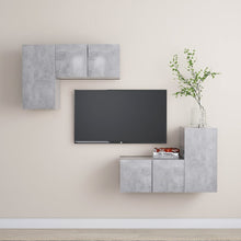 4-Delige Tv-Meubelset Spaanplaat 60 cm Betongrijs