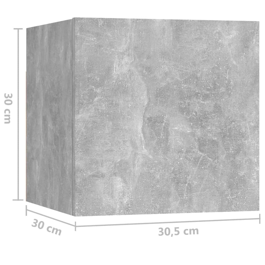 8-Delige Tv-Meubelset Spaanplaat 100 x 30 x 30 cm Betongrijs