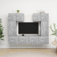 6-Delige Tv-Meubelset Spaanplaat 60 cm Betongrijs