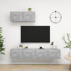 Tv-meubel set 3 stuks spaanplaat betongrijs