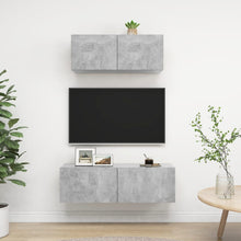 -Delige Tv-Meubelset Spaanplaat 2 80/100 x 30 x 30 cm Betongrijs