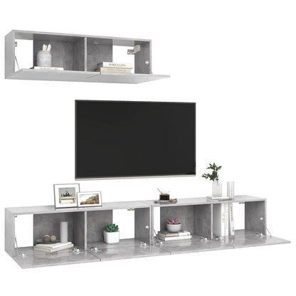 Tv-Meubelen Spaanplaat 3 100 x 30 x 30 cm Betongrijs