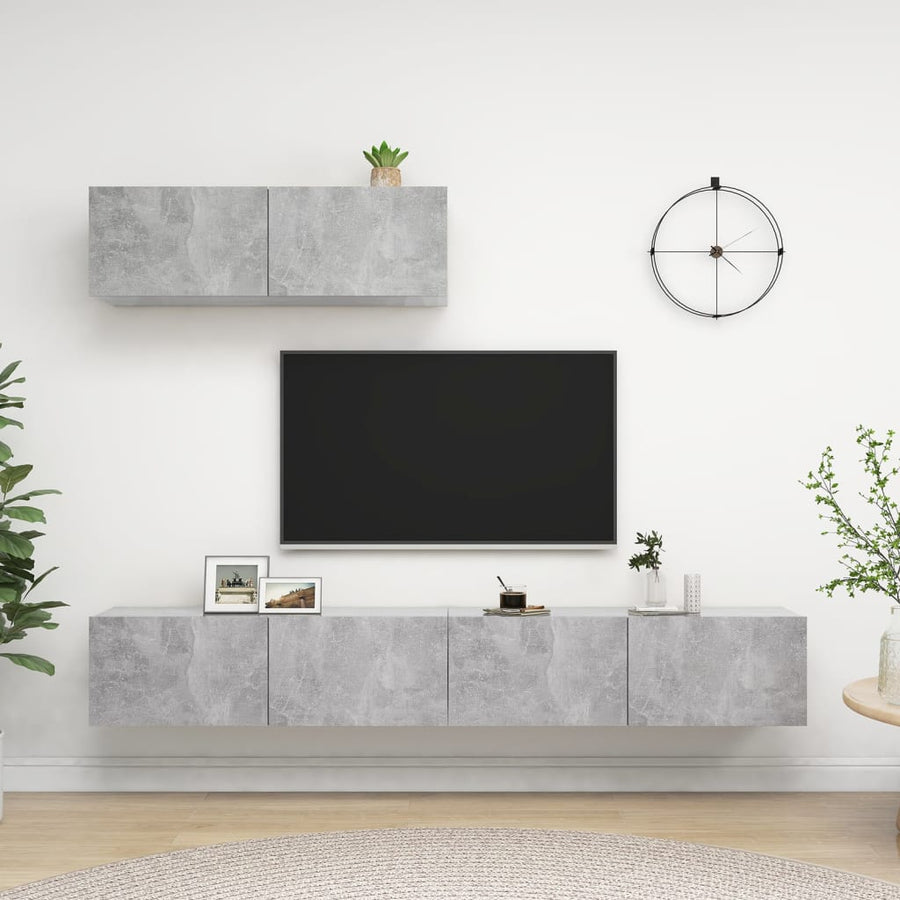 Tv-Meubelen Spaanplaat 3 100 x 30 x 30 cm Betongrijs