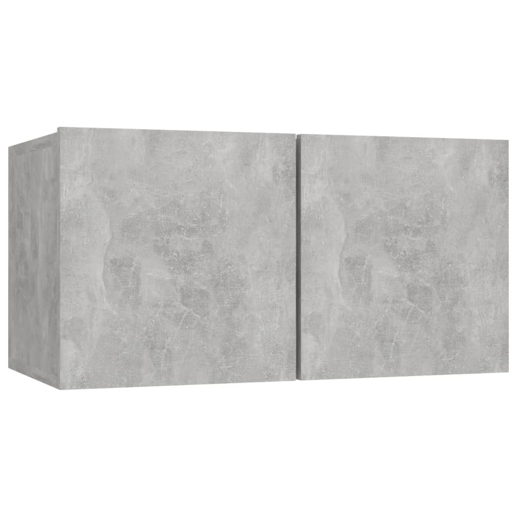 4-Delige Tv-Meubelset Spaanplaat 60 x 30 x 30 cm Betongrijs