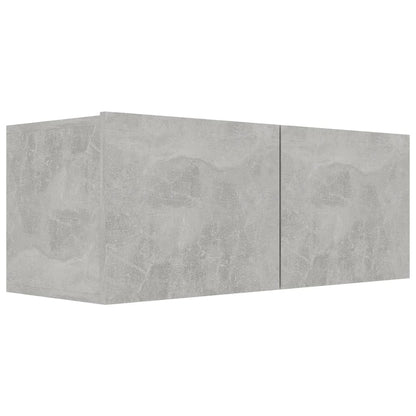 4-Delige Tv-Meubelset Spaanplaat 60 x 30 x 30 cm Betongrijs