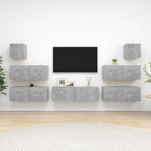 -Delige Tv-Meubelset Spaanplaat 7 100 x 30 x 30 cm Betongrijs