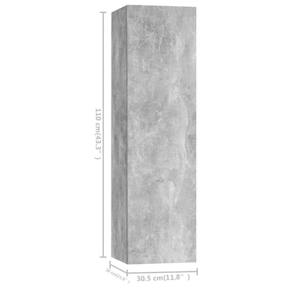 -Delige Tv-Meubelset Spaanplaat 7 100 x 30 x 30 cm Betongrijs
