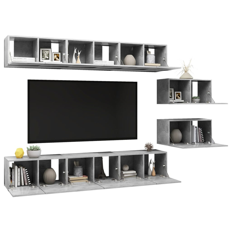 Tv-Meubelen Spaanplaat 8 60 x 30 x 30 cm Betongrijs