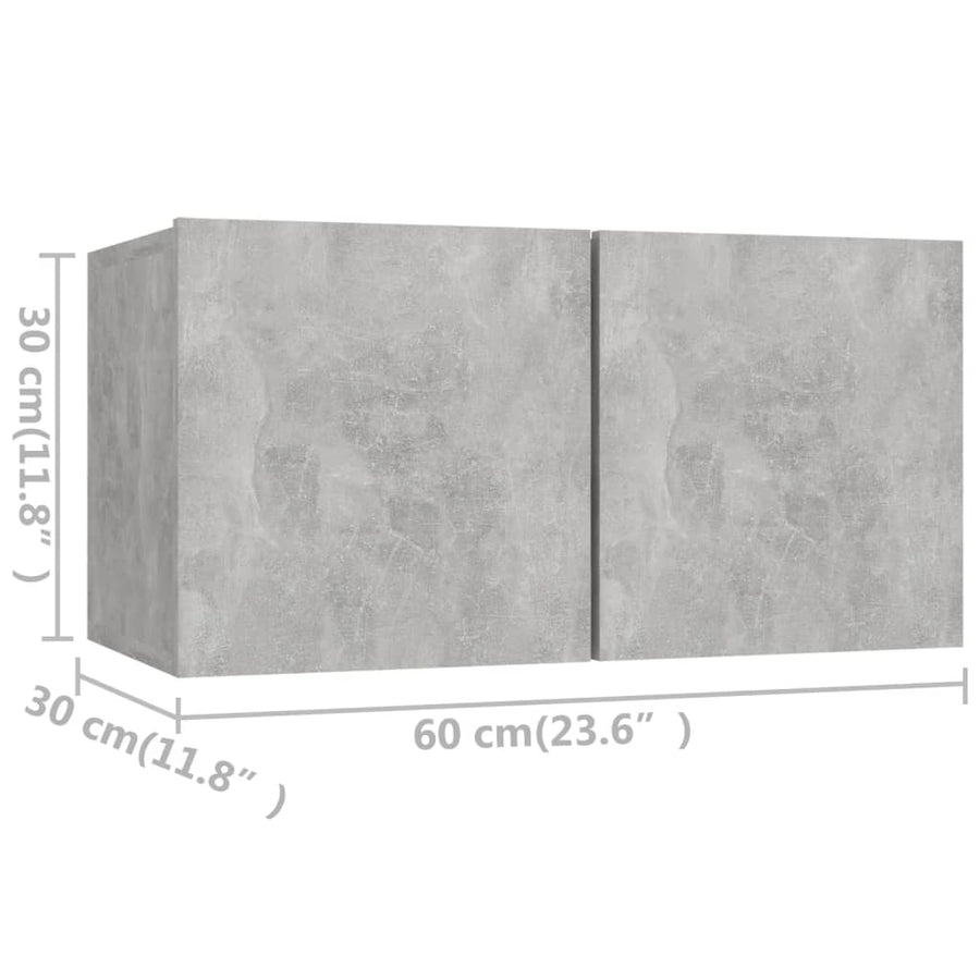 Tv-Meubelen Spaanplaat 8 60 x 30 x 30 cm Betongrijs