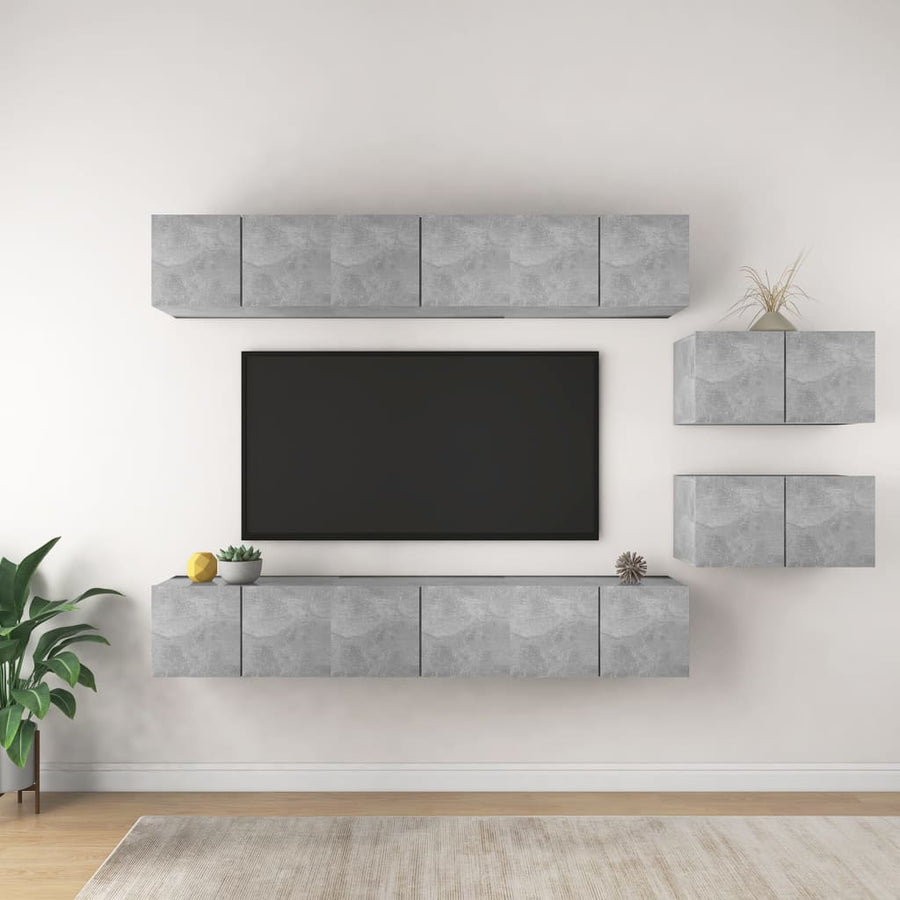 Tv-Meubelen Spaanplaat 8 60 x 30 x 30 cm Betongrijs