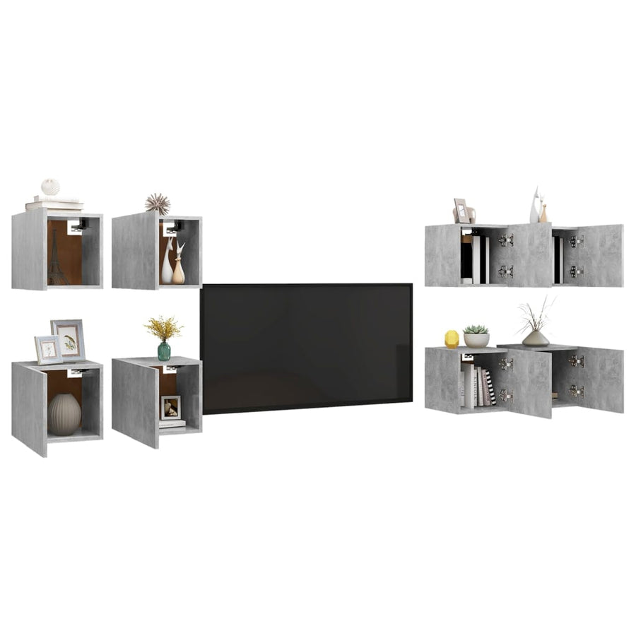 Tv-Wandmeubelen 30,5X30X30 Cm Betongrijs