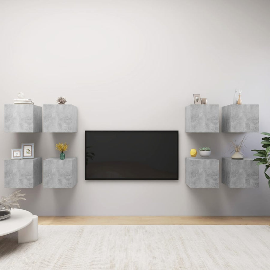 Tv-Wandmeubelen 30,5X30X30 Cm Betongrijs