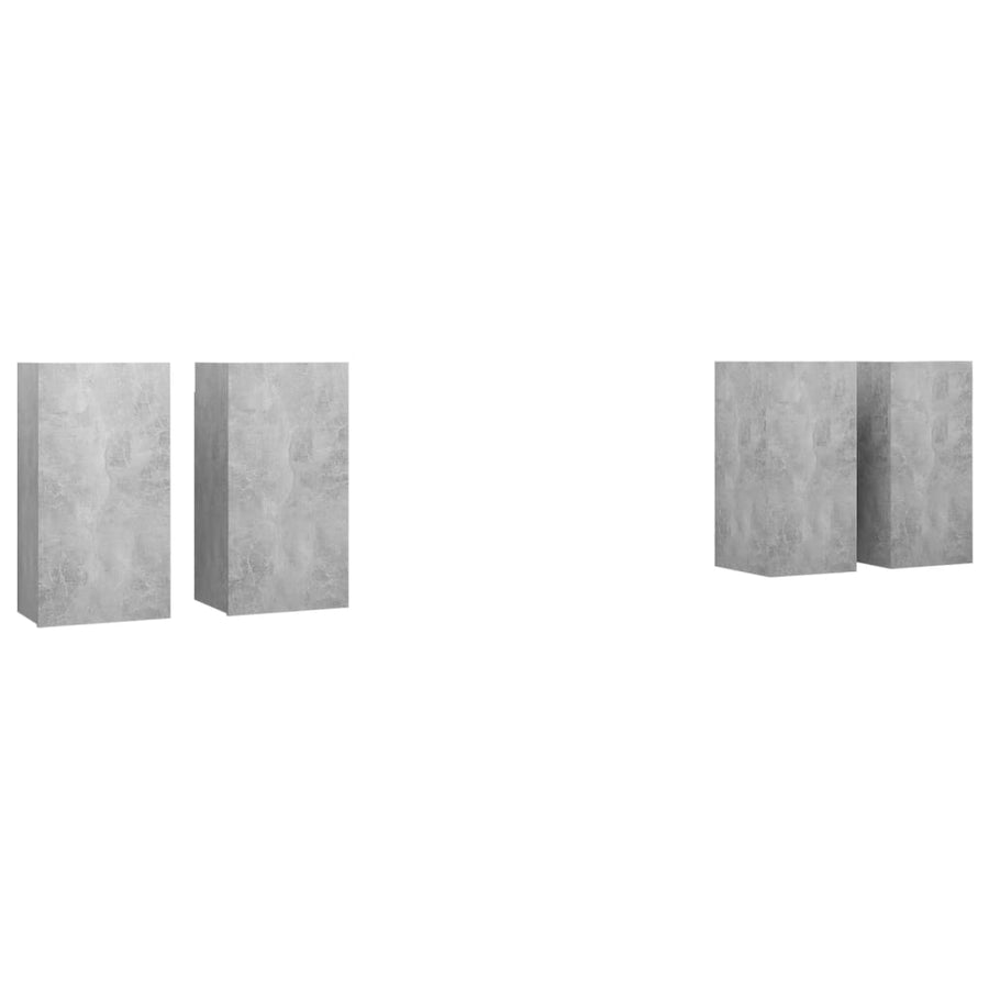 Tv-Meubelen 4 St 30,5X30X60 Cm Bewerkt Hout Betongrijs