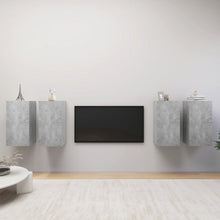Tv-Meubelen 4 St 30,5X30X60 Cm Bewerkt Hout Betongrijs