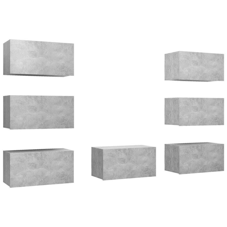 Tv-Meubelen 30,5X30X60 Cm Bewerkt Hout Betongrijs