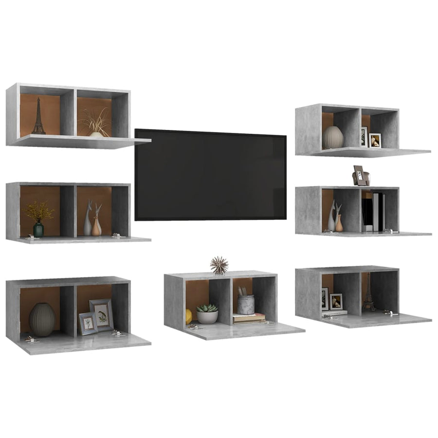 Tv-Meubelen 30,5X30X60 Cm Bewerkt Hout Betongrijs