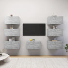 Tv-meubel 30,5x30x60 cm bewerkt hout betongrijs