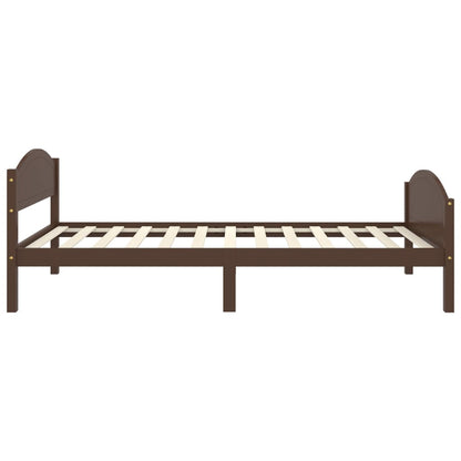 Bedframe Massief Grenenhout 100 x 200 cm Donkerbruin