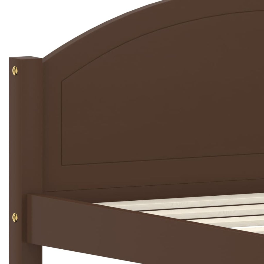 Bedframe Massief Grenenhout 100 x 200 cm Donkerbruin