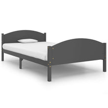 Bedframe Massief Grenenhout 120 x 200 cm Donkergrijs