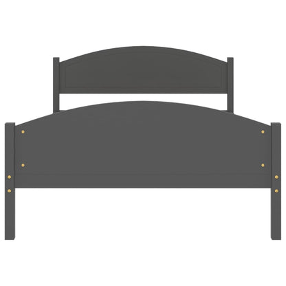 Bedframe Massief Grenenhout 120 x 200 cm Donkergrijs