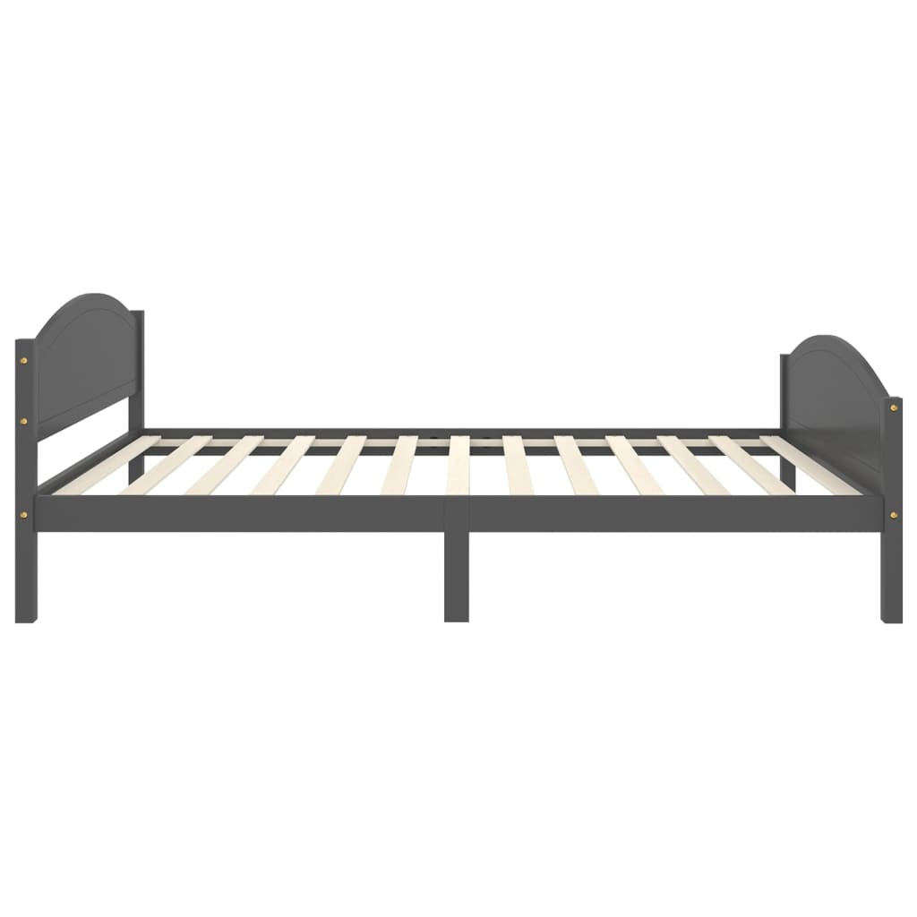 Bedframe Massief Grenenhout 120 x 200 cm Donkergrijs