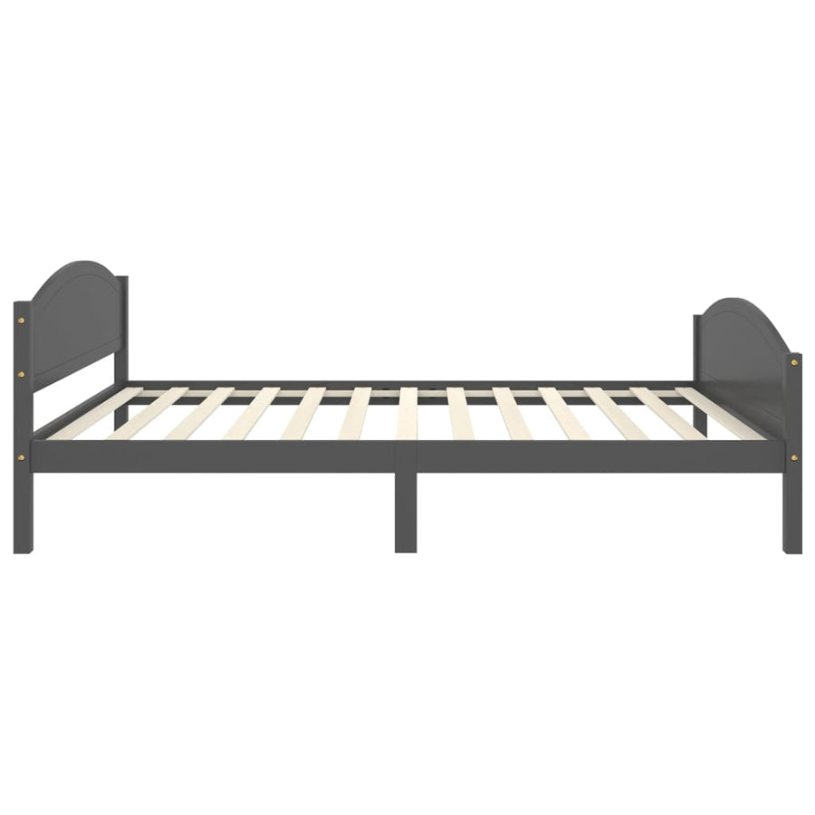 Bedframe Massief Grenenhout 120 x 200 cm Donkergrijs